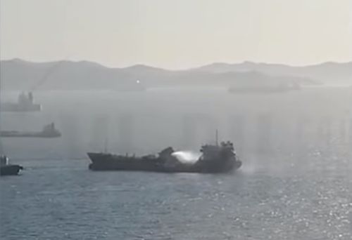 Взрыв на танкере "Залив Америка" в Находке